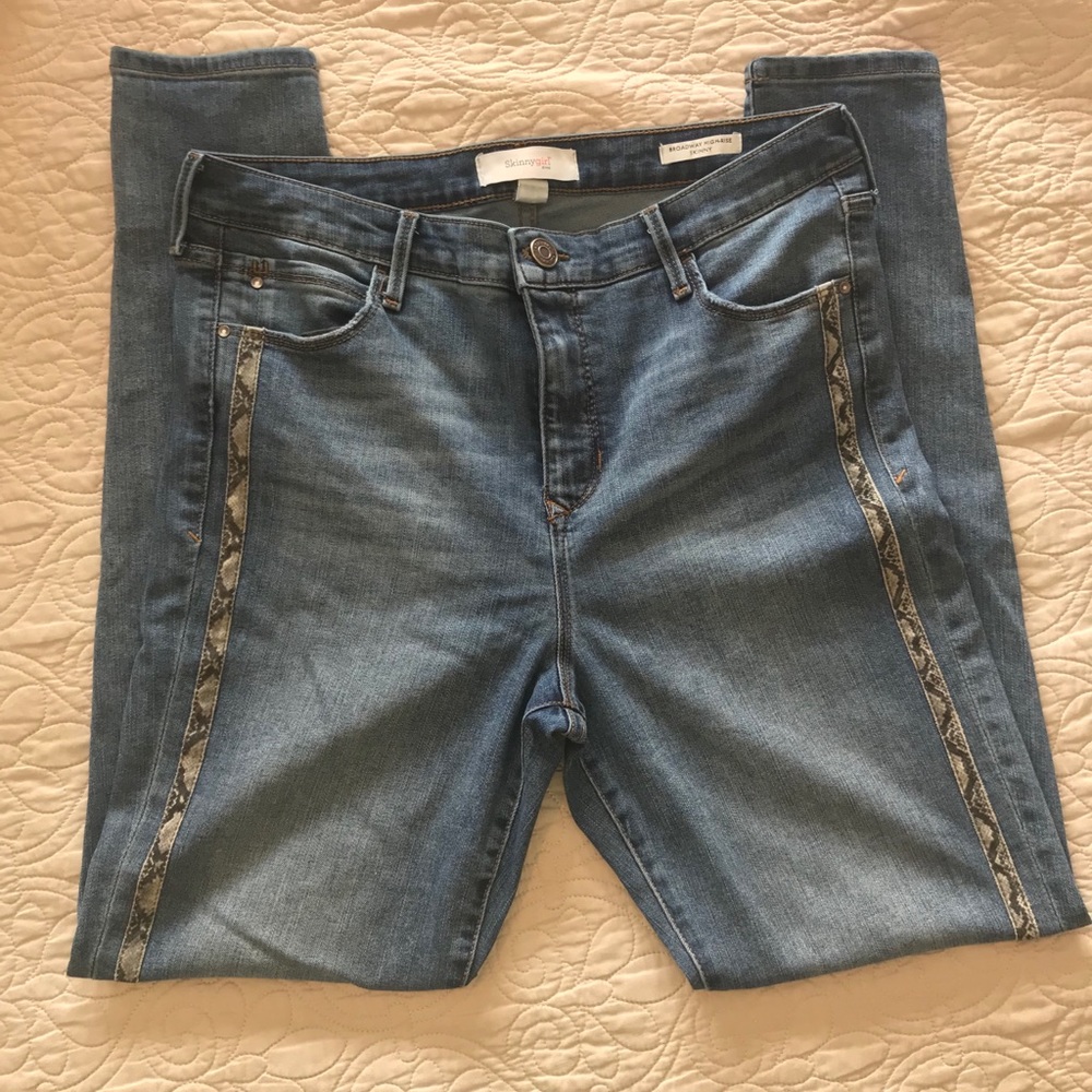 Skinnygirl Broadway High-Rise Skinny Ankle Jeans